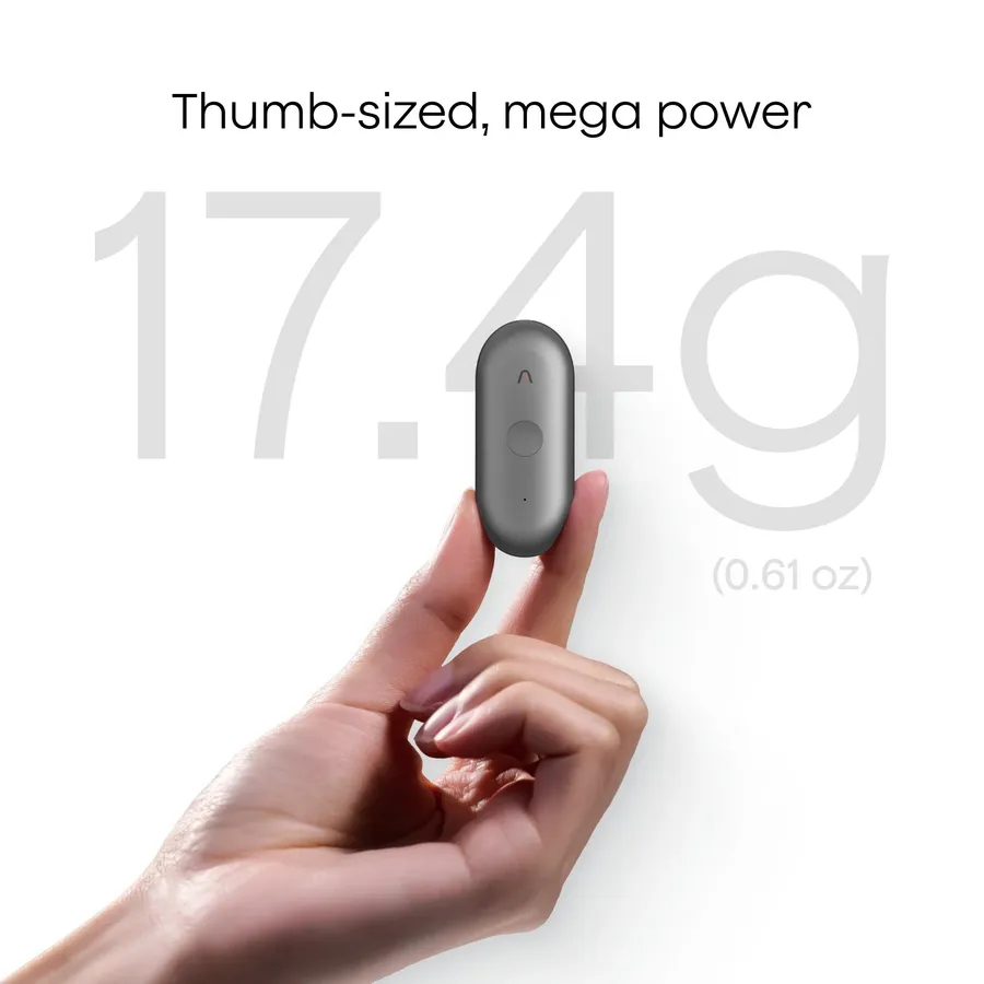 Compact Plaud NotePin S showing light weight